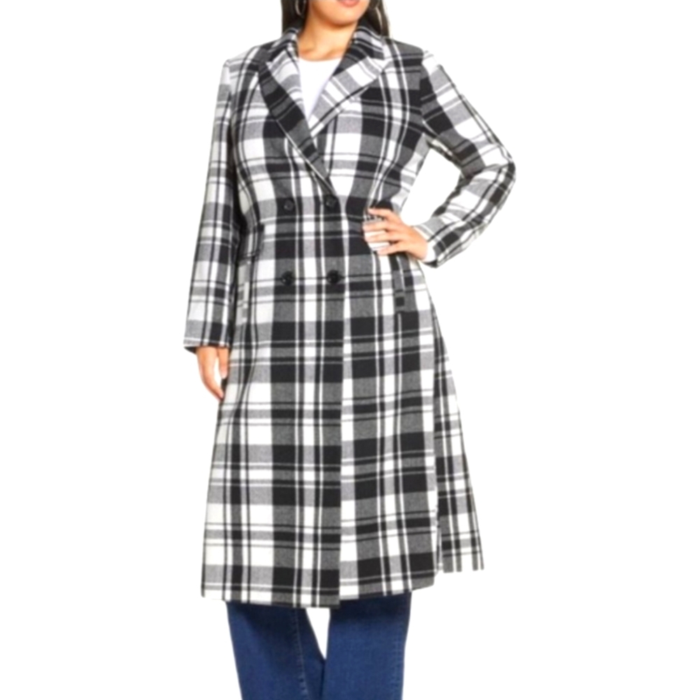 Halogen Plaid Coat 2X